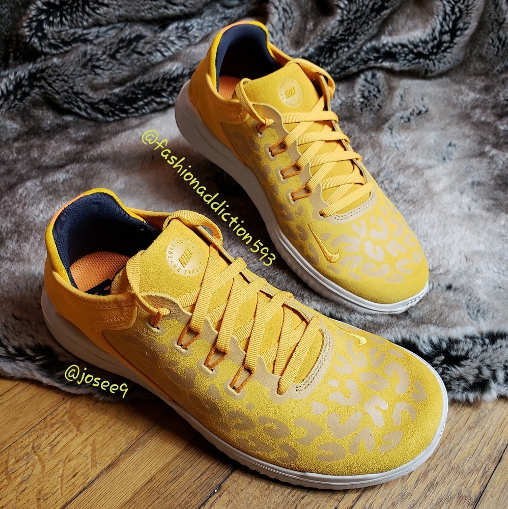 Nike Free RN 2018 Wild Suede yellow ochre running - Picture 3 of 6